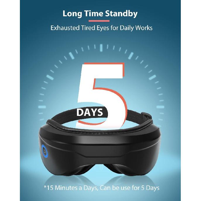 Eye Massager with Heat, Heated Eye Mask with Bluetooth Music, Face Massager, Eye Mask for Relax Eye, Reduce Eye Strain, Birthday Valentine's Day Eye