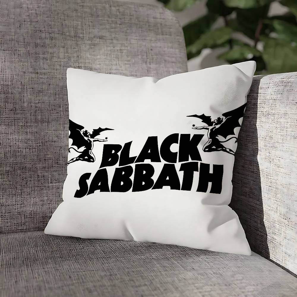 B-Black S-Sabbath Ozzy Pillow Case For Sofa Decor Car Office Room Printing Cushion Cover Decorations and Protector