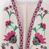 Vestă fără mâneci cu blocuri de culoare, broderie florală, față deschisă - Îmbrăcăminte exterioară retro de primăvară pentru femei