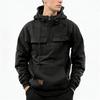 New Fashion Hooded Warm Thick Men's Hoodie Loose Multi-pocket Solid Color Long-sleeved Winter Casual Sweatshirt