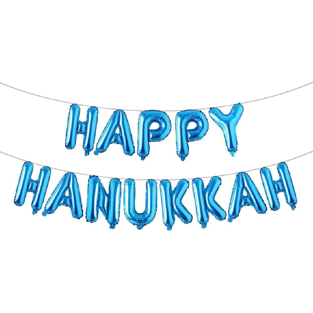 Happy Hanukkah Banner Hanukkah Party Decorations Chanukah Festival Garland Party Supplies for Fireplace Mantle, Happy Chanukah 16 inch Multicolor