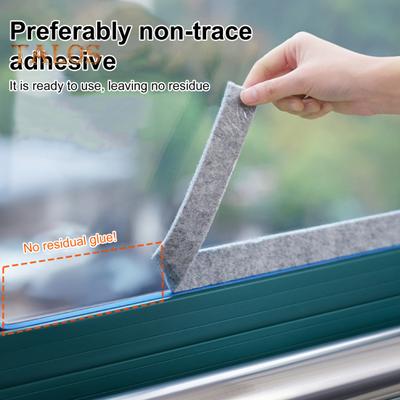 Rouleau de 4 m d'autocollants absorbants pour vitres, bande adhésive anti-condensation pour vitres, barrière contre l'eau et la condensation