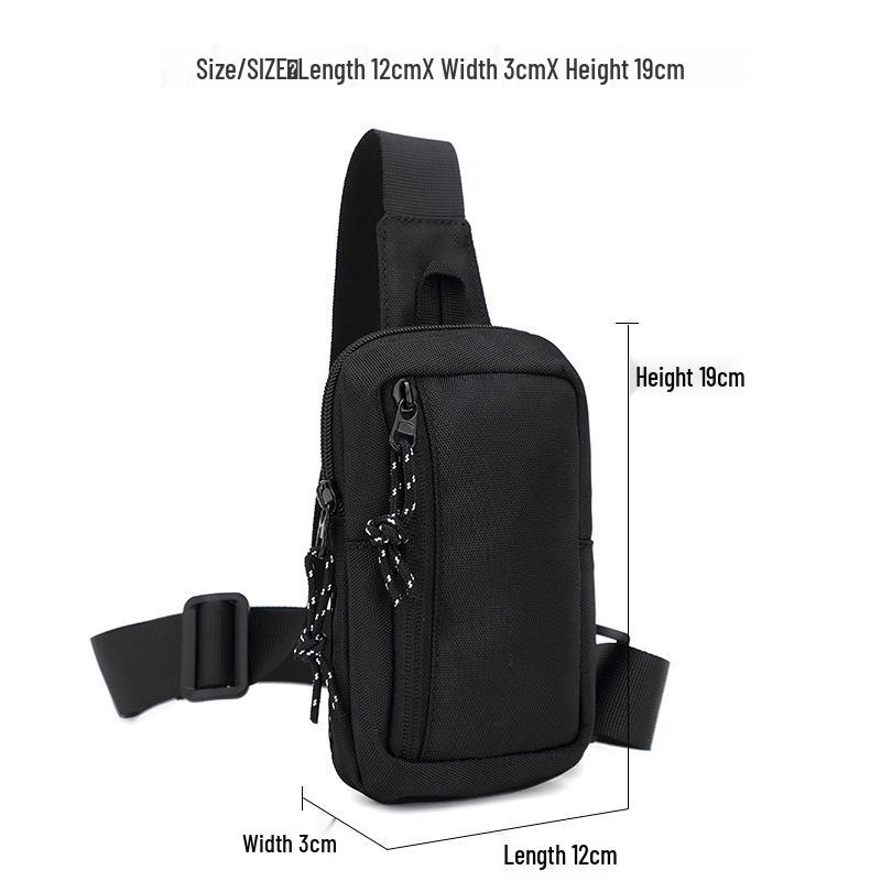 Men's Japanese Street Style Crossbody Chest Bag - Sporty & Trendy Sling Waist Bag
