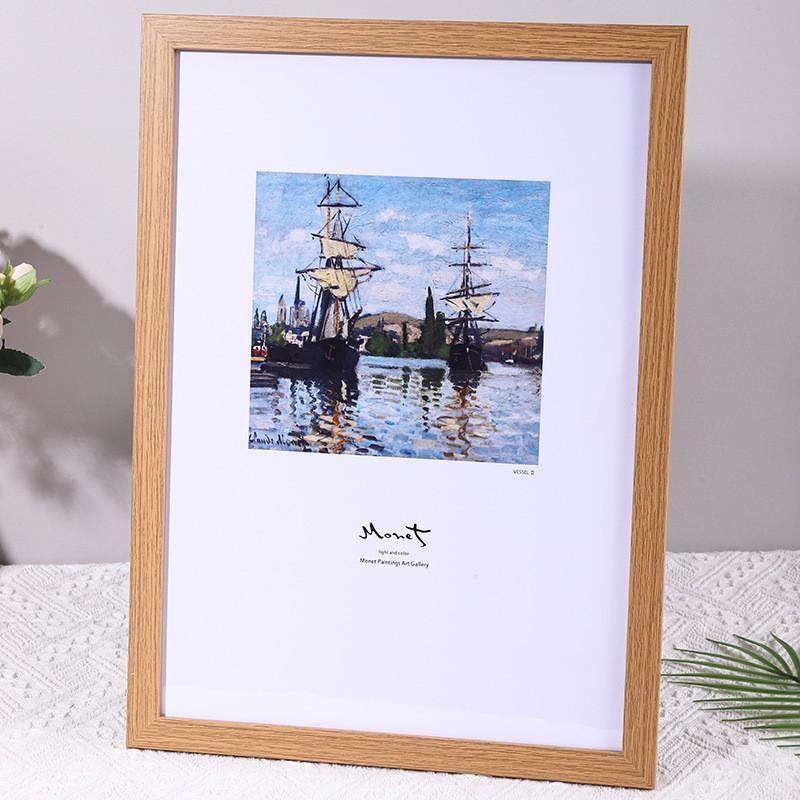 Modern Minimalist Wooden Picture Frame Wall Mount Tabletop Photo Display Multi Size