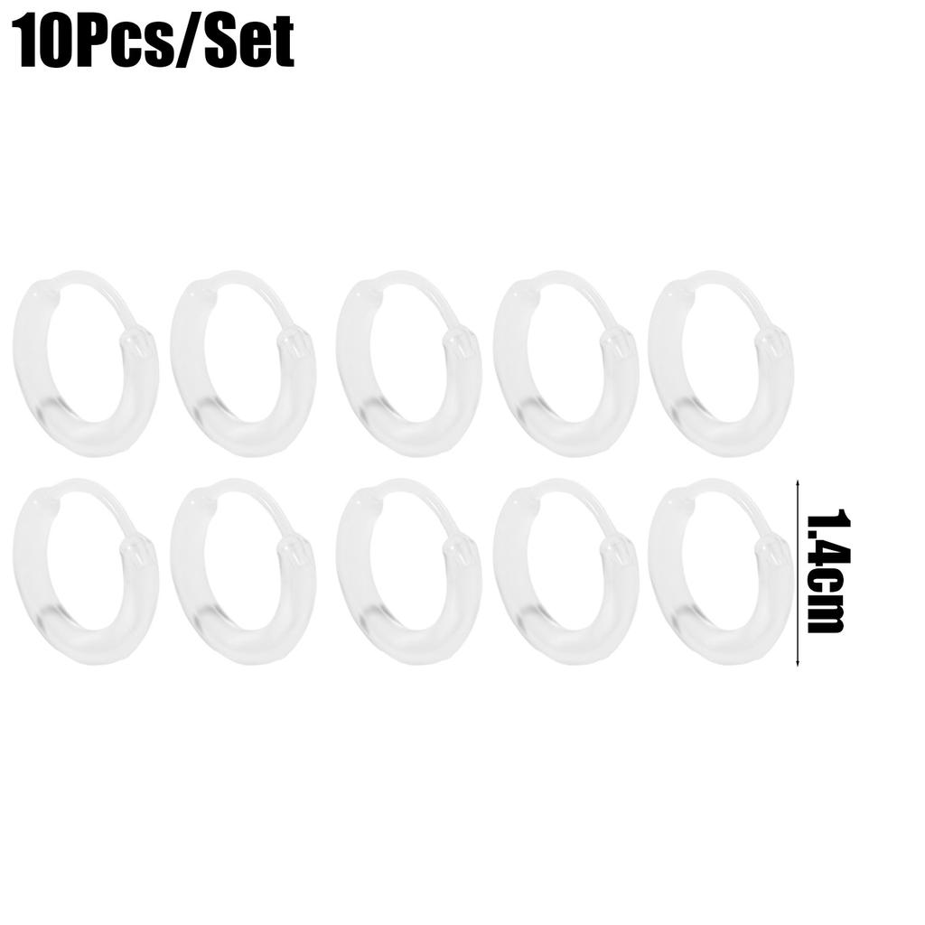 10/20 Stück Unsichtbare Harz Klare Ohrbügel Ohrringe Verhindern Allergie Transparenter Bioplast Knorpel Helix Ohrring Piercing Schmuck