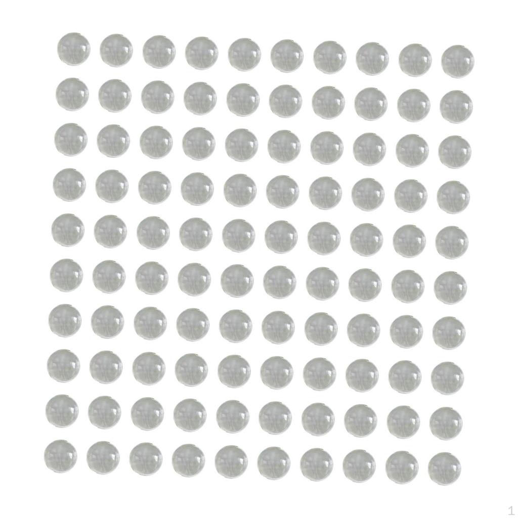 100 Adet Küçük Cam Boncuk Şeffaf Yuvarlak Deliksiz Masa Saçılımı Dekor Küreler Dekoratif