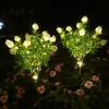 Solar LED Lights Gardenias Flower Lawn Lamp IP65 Outdoor Waterproof For Yard Patio Courtyard Garden Ambience Ornamental Lights