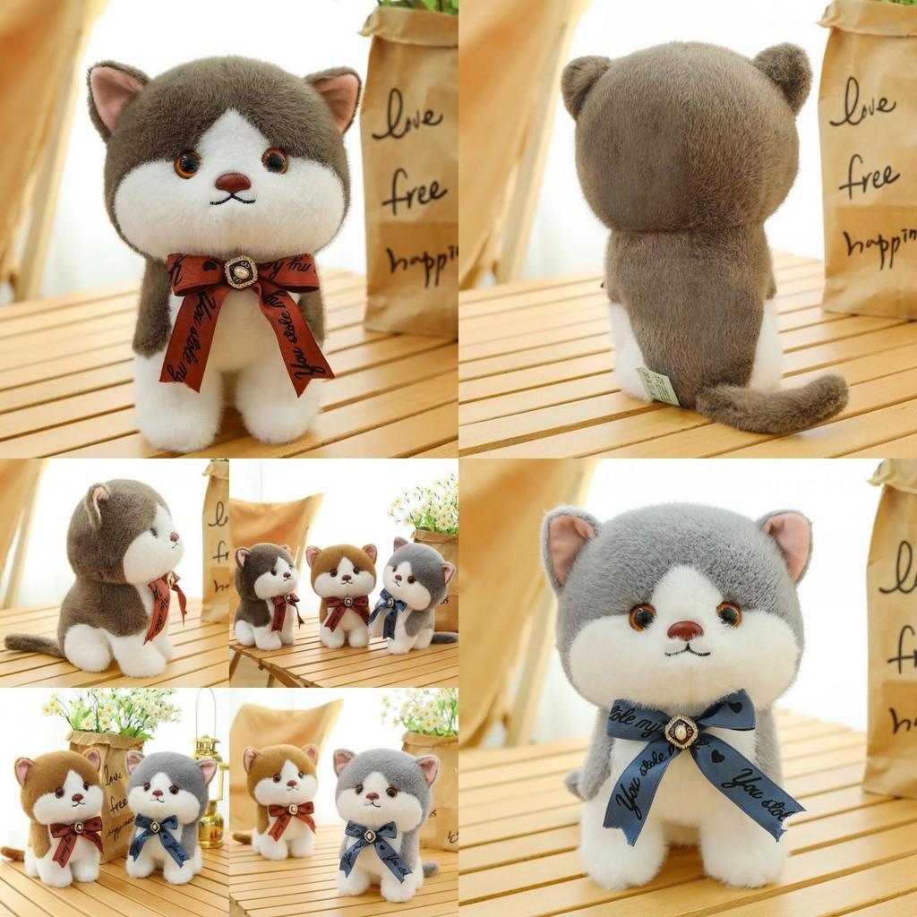 Adorable Plush Cat Doll Soft Three Color Cat Plush Toy 8 Inch For Kids Birthday Gift