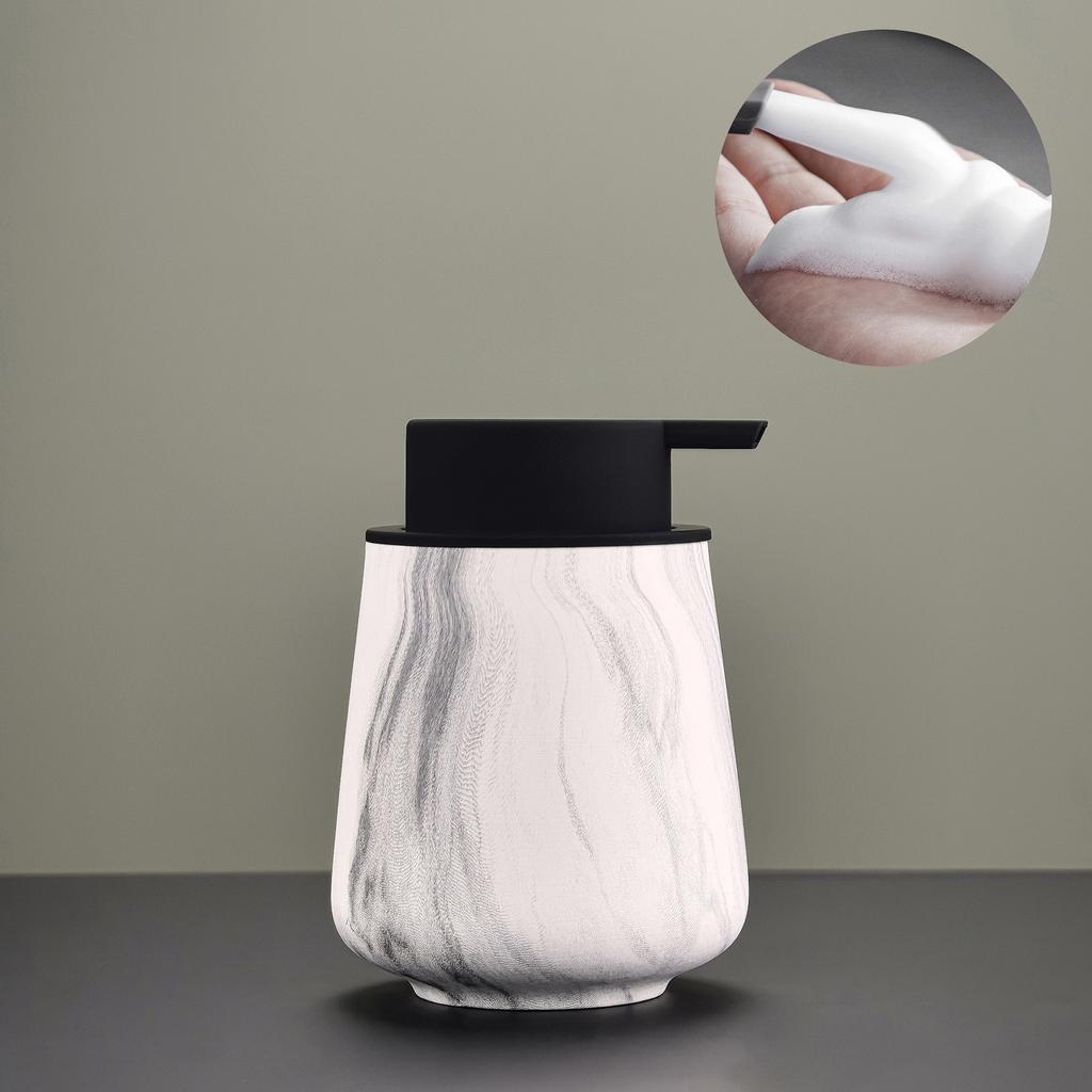European Ceramic Hand Sanitizer Bottle Marbling Pressing Bottle Bathroom Soap Liquid Container Bathroom Decoration Accessories