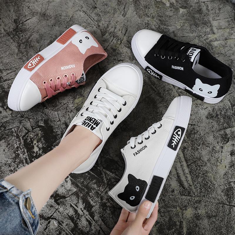 Women Roses in The Cat Slip On Lightweight Canvas Upper Sneakers Shoes Fashion Women Roses in The Cat Slip On Lightweight Canvas Upper Sneakers Shoes Fashion