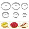 6Pcs/Set New Stainless Steel Cake Ring Mold Round Circle DIY Cake Gum Paste Mould 5/7/9/11/13/15cm Cookie Mousse Cuttur