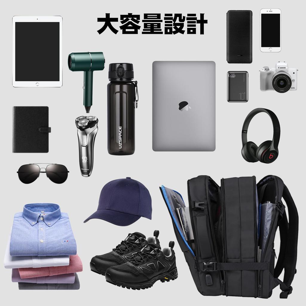 Large Capacity Backpack with Compression Bag and Electric Fits USB Side 18 35L Capacity Backpack Compression Bag [lovvento] Men's Pump, Expandable,