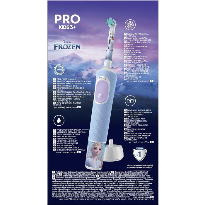 Brosse à dents électrique - Oral-B - Pro Kids Ice Kingdom - Rotative - 2 modes - Minuteur
