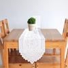 1pc Cotton Crochet Lace Rectangular Table Runner Dresser Scarf Doilies White Style,33 X 114cm, 33 X 137cm