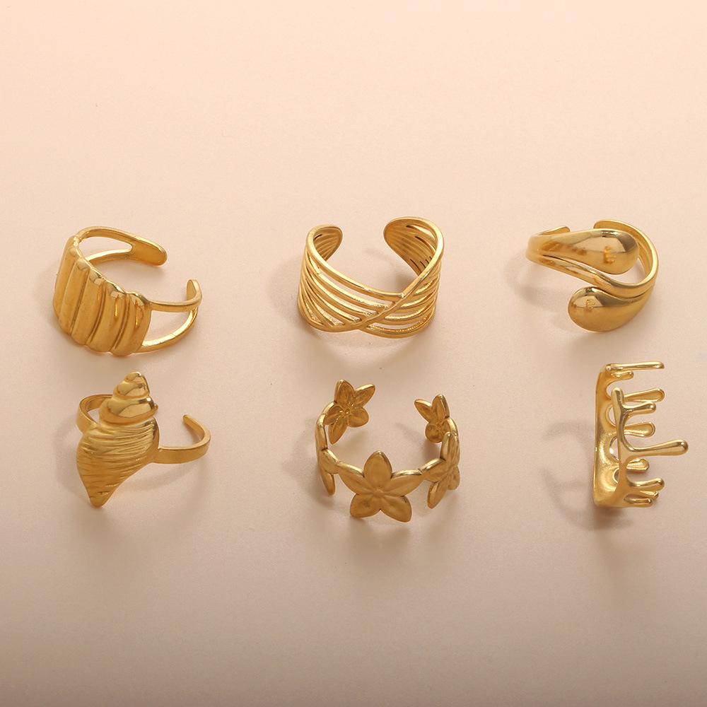 Kiss Hydraulic Stainless Steel 18K Gold Cute Titanium Cross-Border European & American Ring