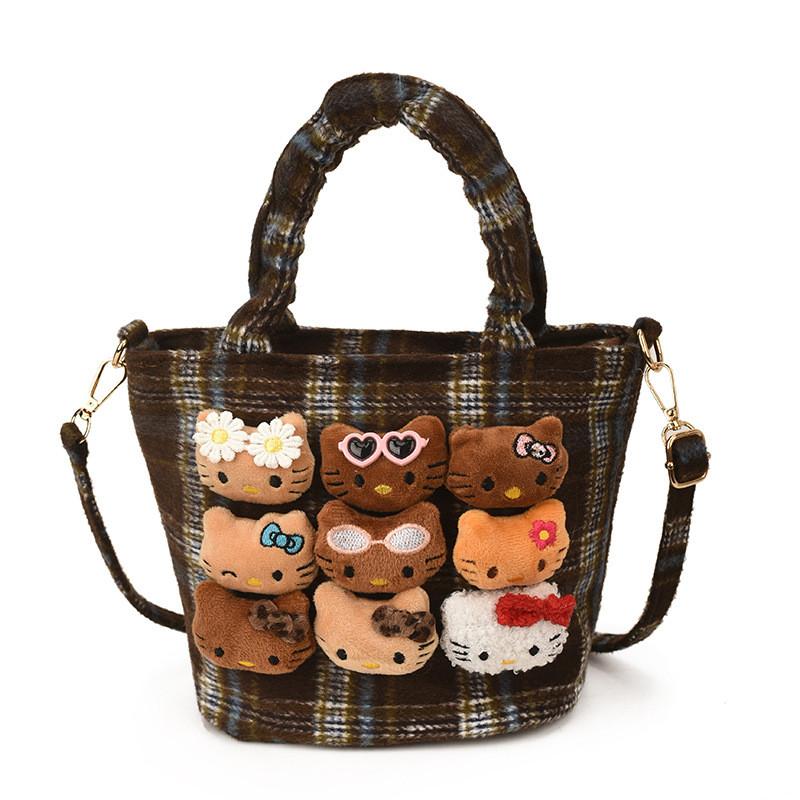 Bolso de Hombro Hello Kitty Hecho de Nailon Duradero Con Bolsillo para Móvil Para Mujer