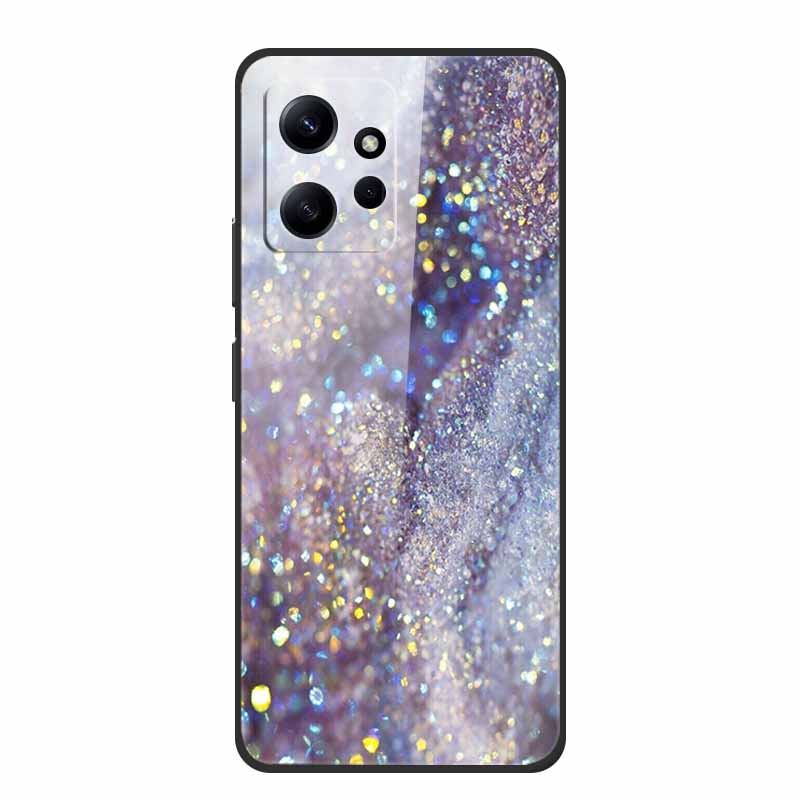 Marble For Redmi Note 12 4G Glass Case Tempered Back Cover Hard Cases For Xiaomi Redmi Note12 4G Protective Shell Colorful Capa