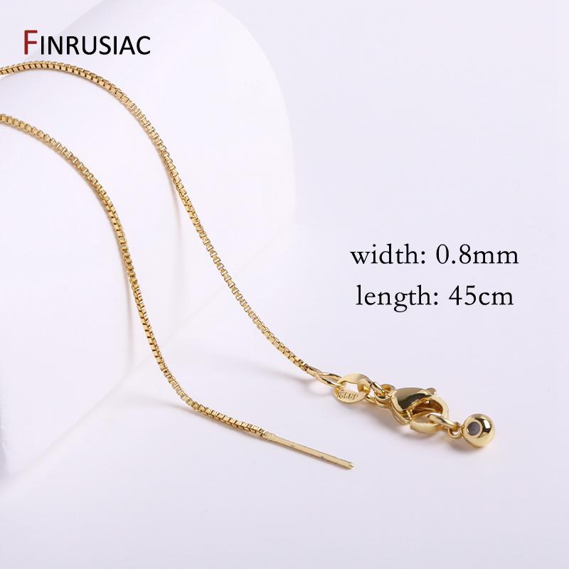 18K Gold Plated Brass Metal Necklace Chains for Jewelry Making, High Quality Chains For Neckalce Making Supplies 1 piece