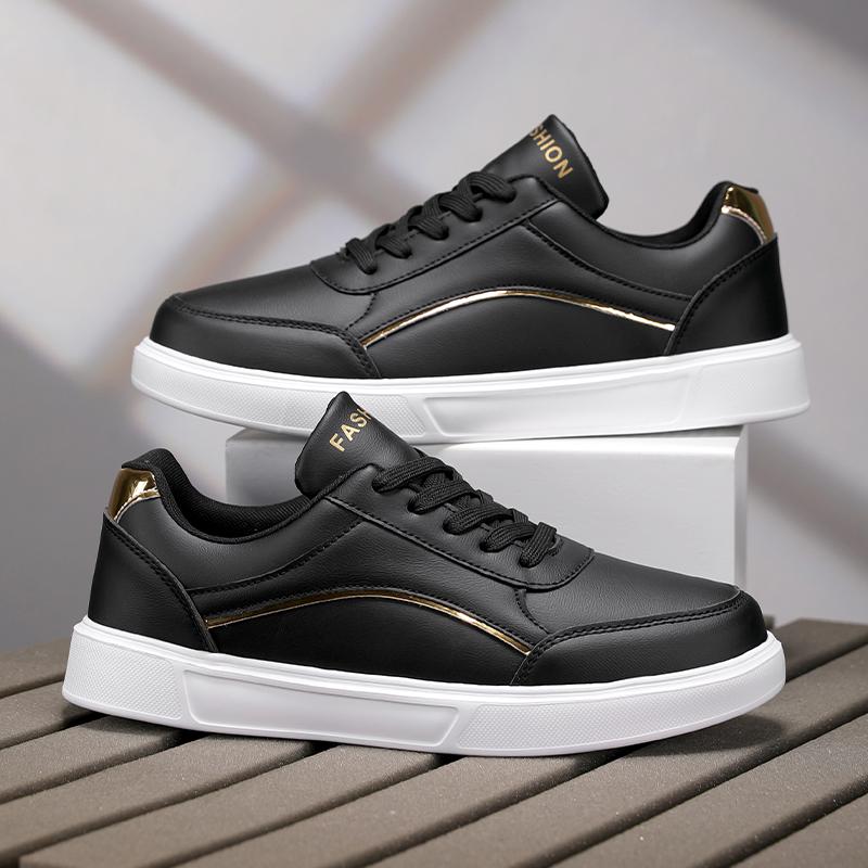 

Sneakers Man Flat High-quality Casual Sports Leather Comfortable Walking Shoes Luxury Design Leopard Print Skate Shoes for Men 39 черный белый