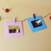 10 Pcs DIY Kraft Paper Photo Frame 3 Inch Hanging Wall Photos Picture Frame Kraft Paper With Clips