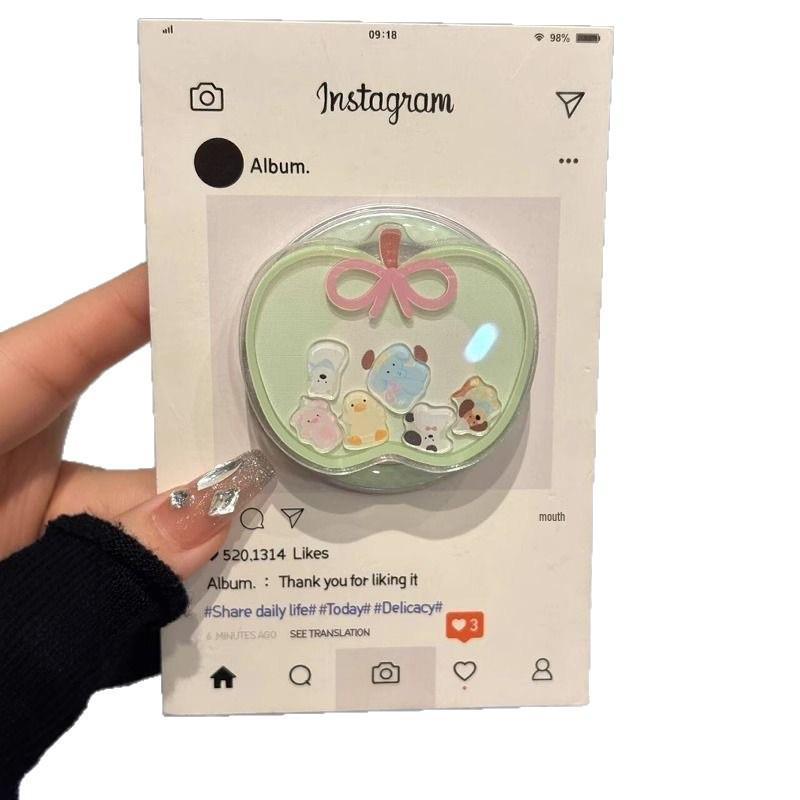 MagSafe Cute Cartoon Magnetic Phone Stand with Rotating Airbag Ring