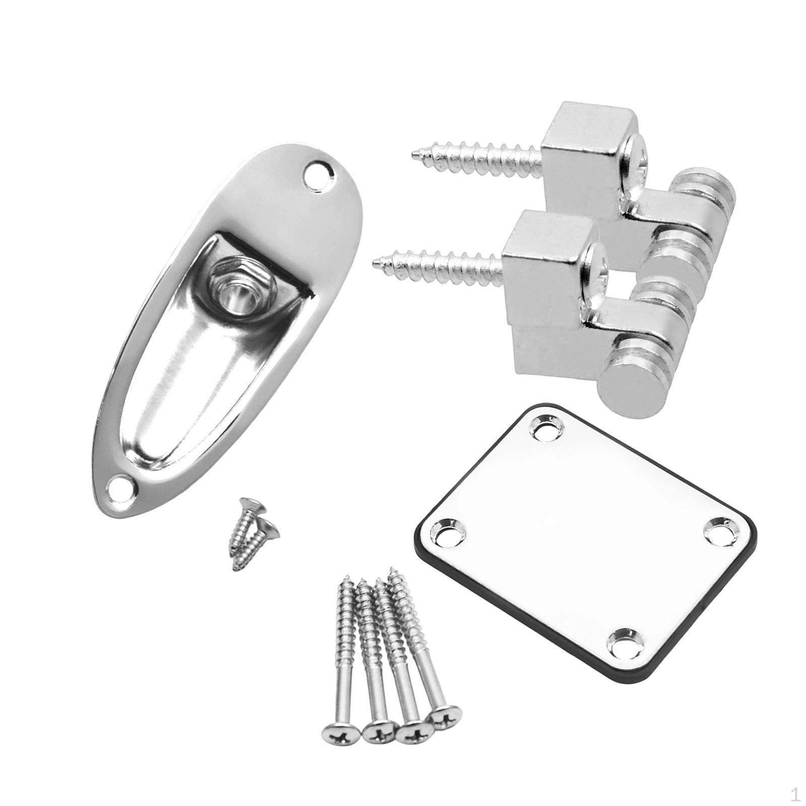 

Electric Guitar Neck Mounting Plate, 4-Hole Joining Rectangle Connection with Fixing срібний