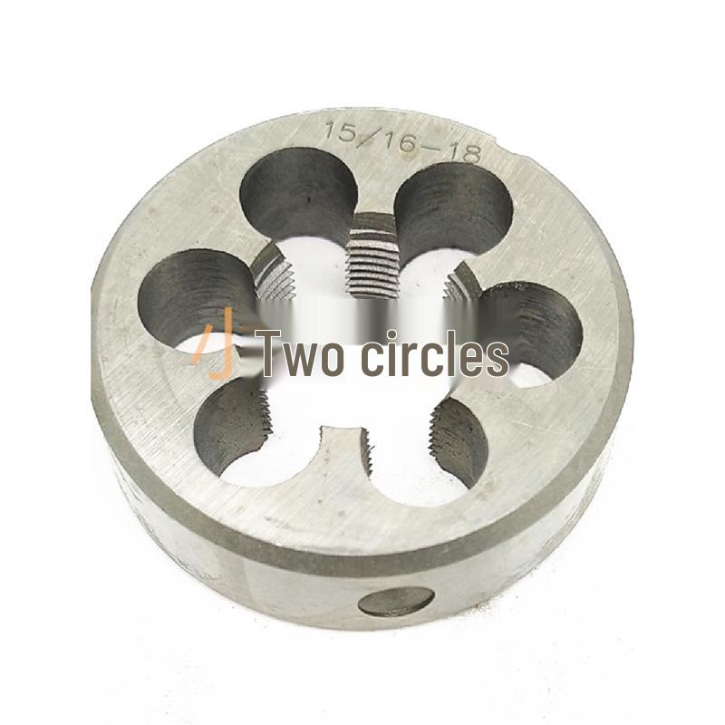 US-Made Round Die, 15/16 Inches with Thread Sizes 12, 14, 16, 18, 20, 24, 27, 32 - Yuan Banya.