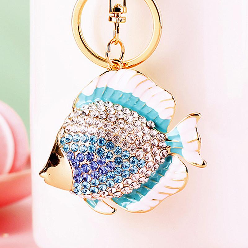 Cute Owl Crystal Rhinestones Crsytal Car Bag Keys Exquisite Pendant Cartoon Trendy Animal Key Chains Bag Charm