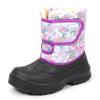 Akiriko Snow Boots, 4cm Waterproof, Boa Cuff, Inner Cushion, Velcro Closure, Girls' Junior Size, Lavender/Purple, 18cm