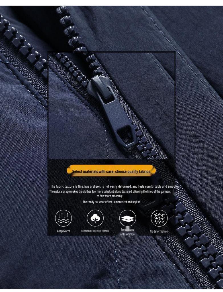 Men's Lightweight Lapel Duck Down Quilted Jacket