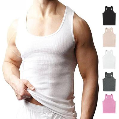 Gilet Fitness Estivo Uomo Asciugatura Rapida – Marca di Moda Americana Colore Unico Senza Maniche Maglia Sportiva