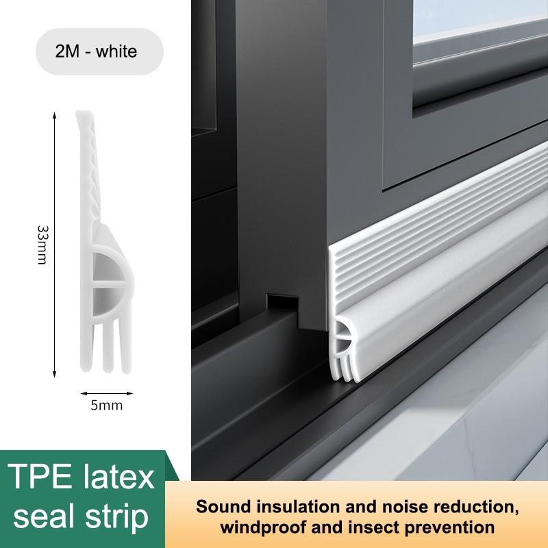 

Уплотнительная лента для раздвижных окон из ТПЭ, самоклеящаяся, тройная звукоизоляция, ветрозащита, защита от холода, поддверная гибкая уплотнительная лента белый