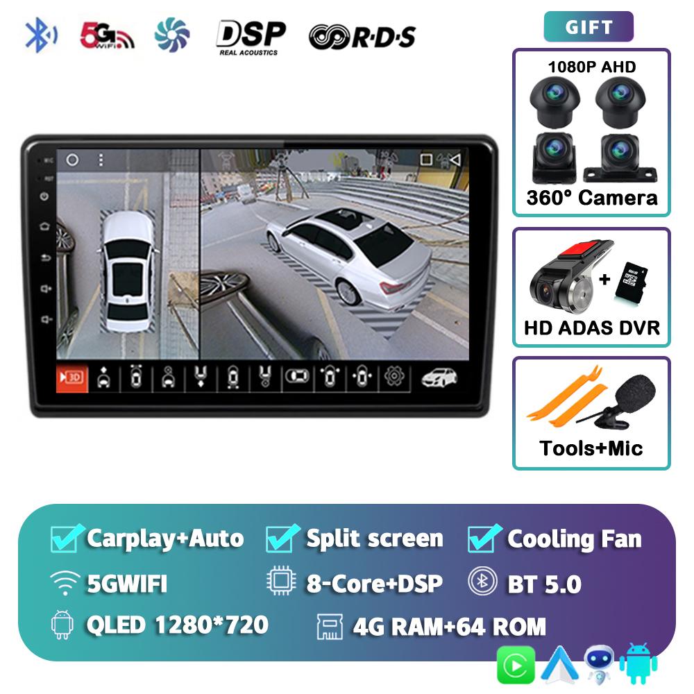 Android 14 Carplay Auto Car Radio For Hyundai H1 2007 - 2015 Multimedia Player Navigation GPS 2Din 4G+Wifi Stereo Head Unit DVD