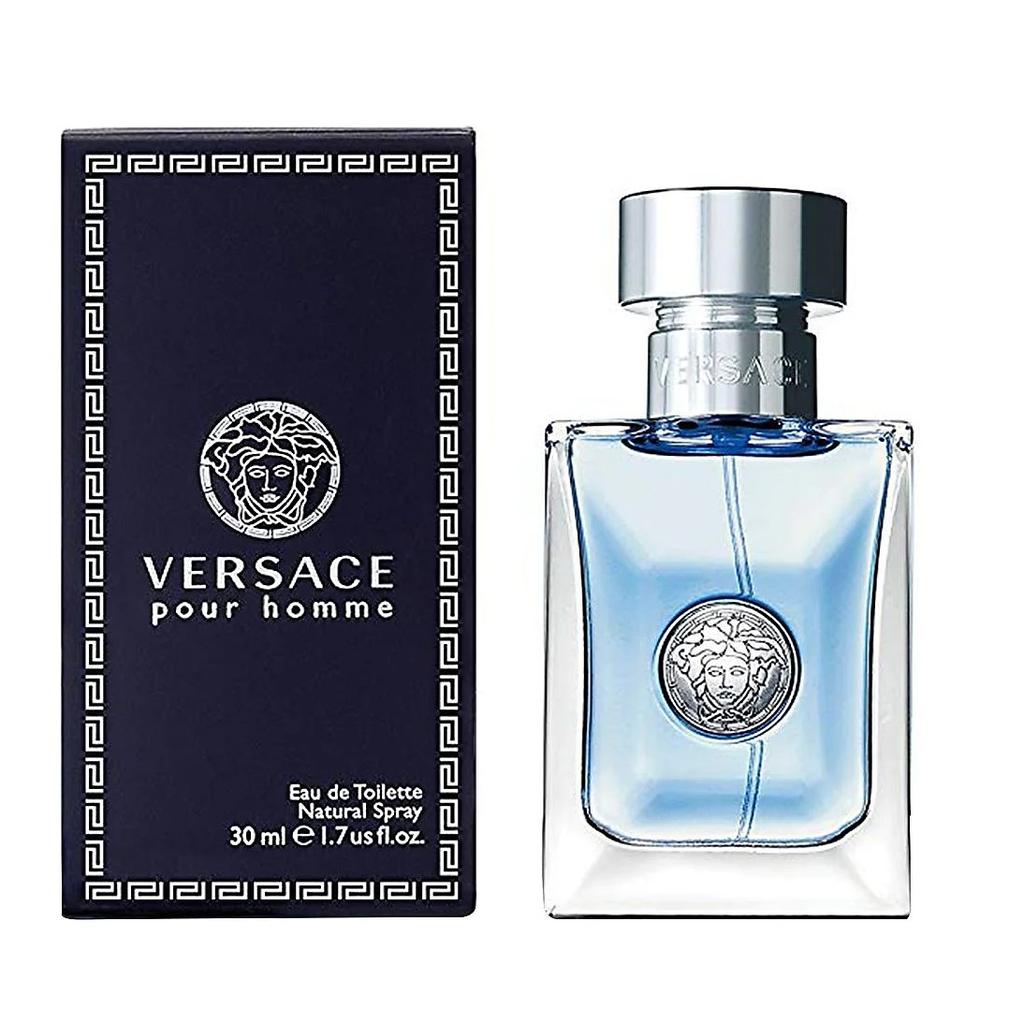 Versace Pour Homme Eau De Toilette Spray for Men - 30ml - Fresh Citrus, Jasmine, & Cedar Aromas