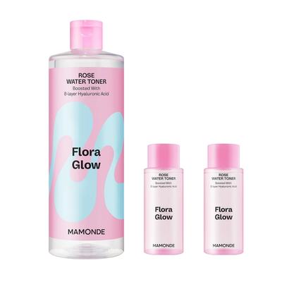 Flora Glow Rose Water Toner 500ml +50ml X2