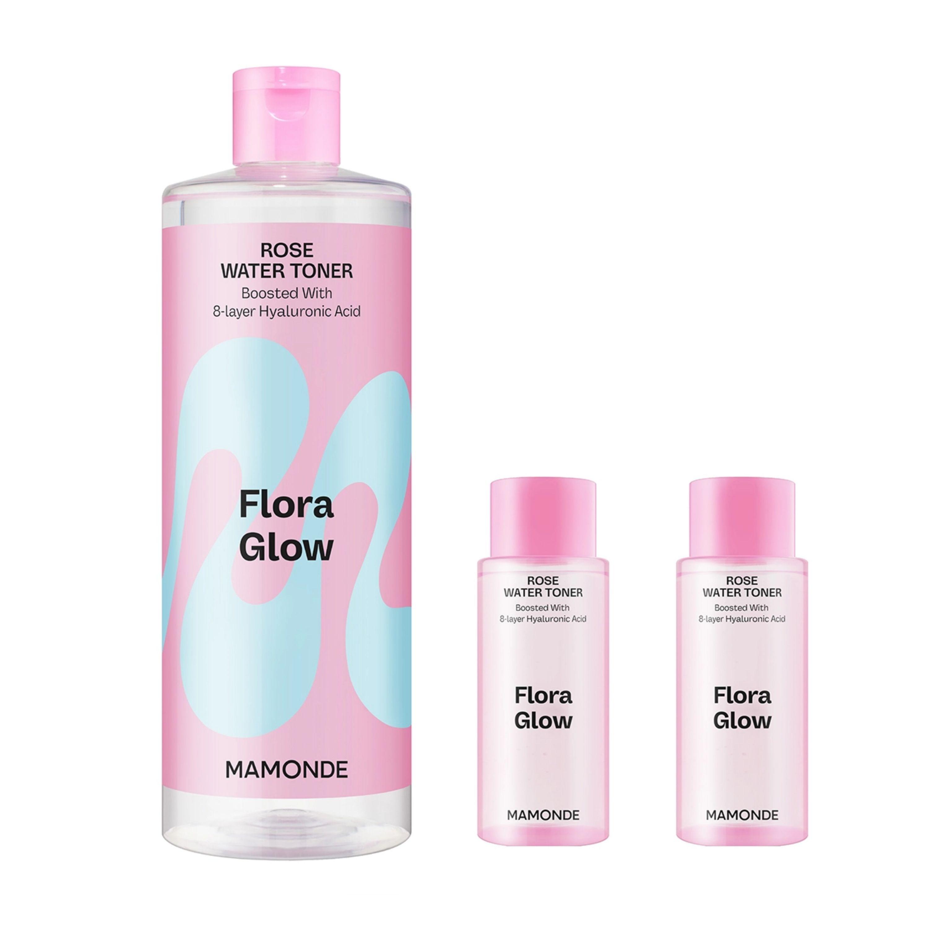 Mamonde Flora Glow Rose Water Toner 500ml +50ml x2