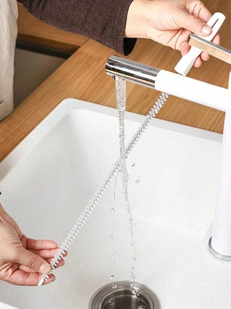 Drain Cleaning Tool Includes Flexible Drain Remover And Brush, Hair Clog Remover For Sink, Shower, And Bathtub, Effectively Captures Hair