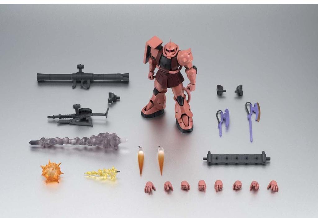 TAMASHII NATIONS ROBOT SPIRITS Mobile Suit Gundam SIDE MS Zaku 125mm PVC ABS Painted Action Figure MS-06S Char's ver. A.N.I.M.E. (Reissue) Approx. &