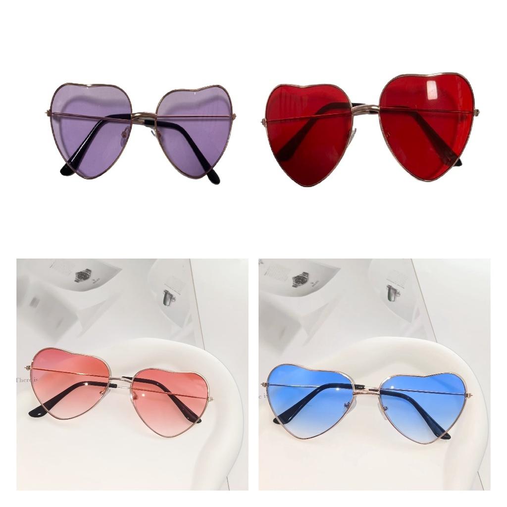 Trendy Heart-shaped Metal Eyewear With Ocean Lenses For Women Perfect For Parties And Performances