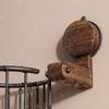 Suction cup walnut toilet bathroom shelf non perforated toilet tissue basket toilet paper holder bathroom  paper holder