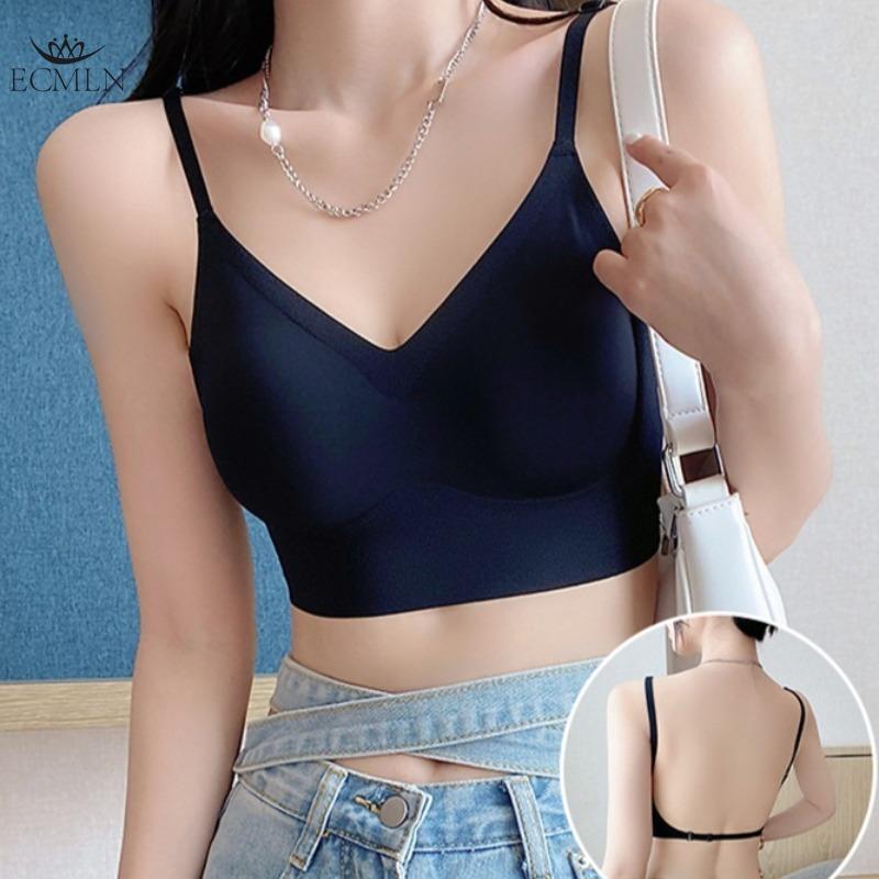 Sexy Push-up Bra Thin U-shaped Beautiful Back Top Seamless Bra Backless Invisible No-wire Bra Top