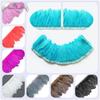 2M Dyed 13-18CM White Goose Feather Trims Real Geese Feather Ribbon Fringe  Dress Skrit DIY Craft Sewing Material Feathers