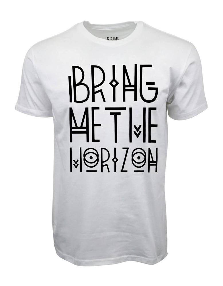 РЕДКИЙ! BRING ME THE HORIZON ГРАФИЧЕСКАЯ БЕЛАЯ ФУТБОЛКА ГОРЯЧАЯ НОВИНКА Унисекс Футболка XL