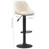 VidaXL Tabouret de Bar Siège Pivotant de Bistro Chaise de Comptoir Tabouret de Pub Siège de Comptoir Chaise de Bistro Siège 335337