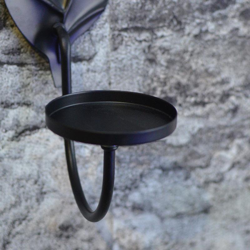 1PC Candle Stands Leafs Iron Birthday Party Candlestick Home Decoration Metal Background Wall Wall Hanging Durables