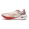 Li Ning Feidian 3 Challenger Fabric Cushioning Abrasion Resistant Breathable Low top Running Shoes Women's Red White ARMT038-25