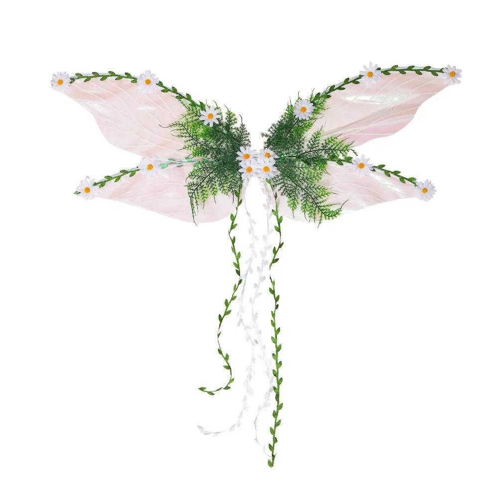 

Fantasy Flowers Fairy Wing Vines Leaves Angel Wings Adult Size Fancy Dress Performance Art белый