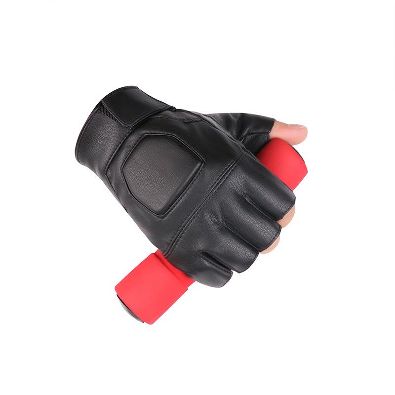 Half Finger PU Leather Gloves Sports Cycling Gloves Outdoor Tactical Performances Mountaineering Fitness Gloves Non Slip Leather Gloves