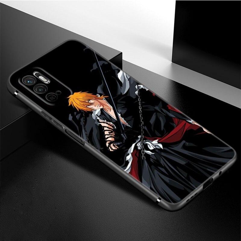 Anime BLEACHS Phone Case For Xiaomi Redmi Note 11 10 9 8 Pro 11T 5G 10T 10S 9S 9T 9i 9C 9A 8T Soft TPU Black Cover Coque Funda