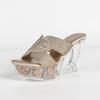 10.5cmEuro Crystal Chunky Heel Slippers Rhinestone Platform Shoes LFD-1108WG-F3